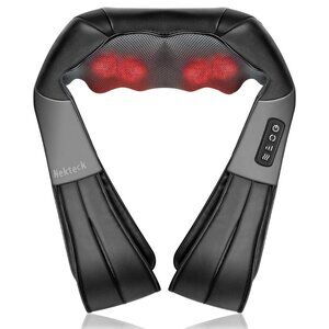 NEW Nekteck Shiatsu Neck Massager for Pain Relief Deep Tissue with Heat,